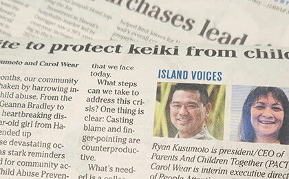 Unite to protect keiki from child abuse
